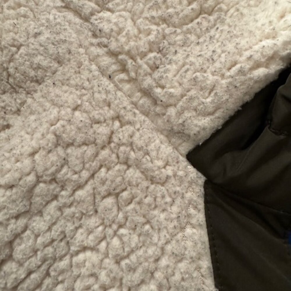 Lands End Expedition Down Sherpa Parka Jacket Fur Olive 14 - 16 IMPERFECTIONS - Picture 7 of 16